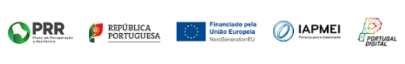 Logótipos Plano de Recuperação e Resiliência, República Portuguesa, União Europeia NextGenerationEU