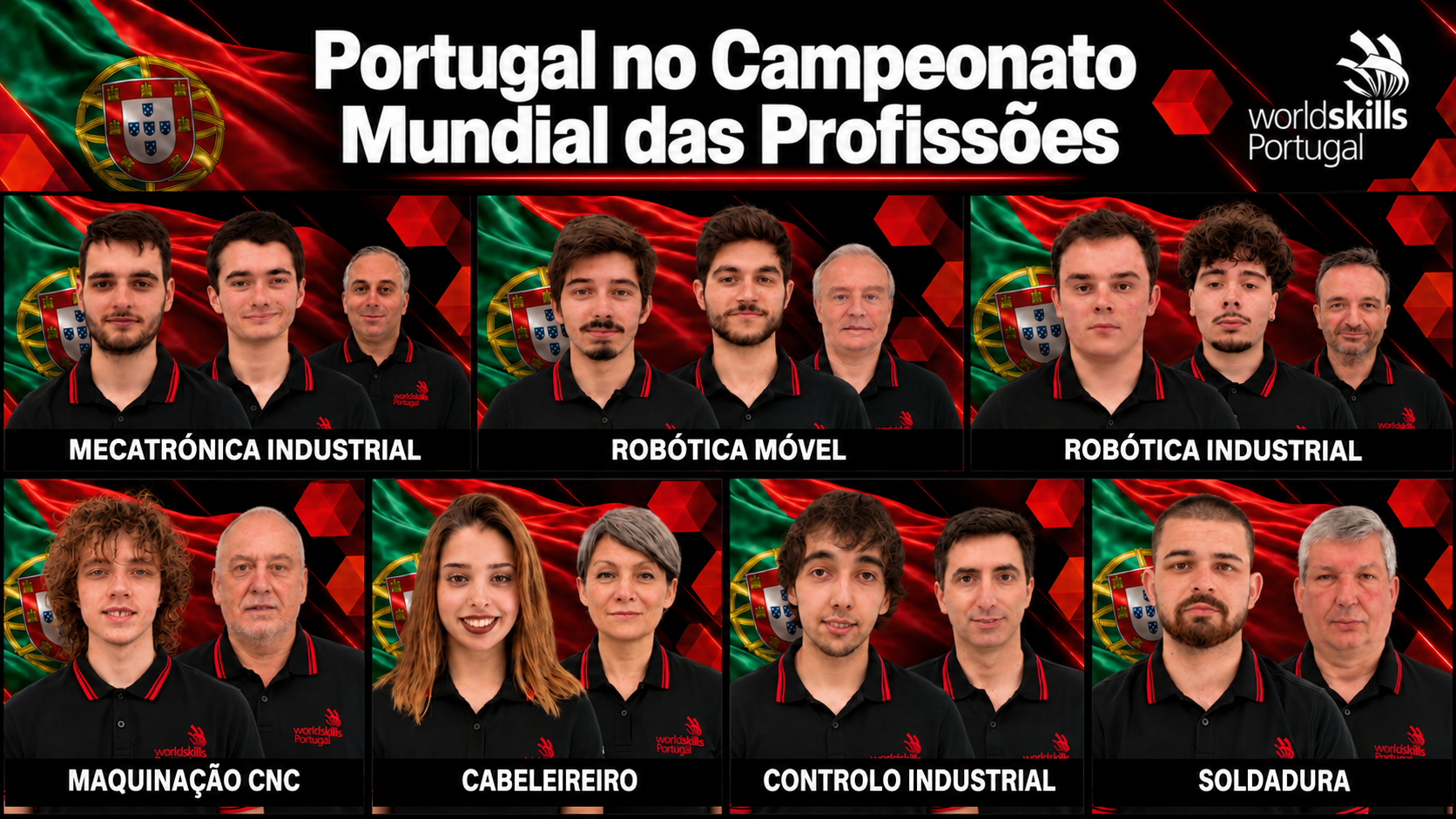 Portugal vai a jogo com robôs, tesouras e máquinas: dez jovens partem para o Campeonato Mundial das Profissões