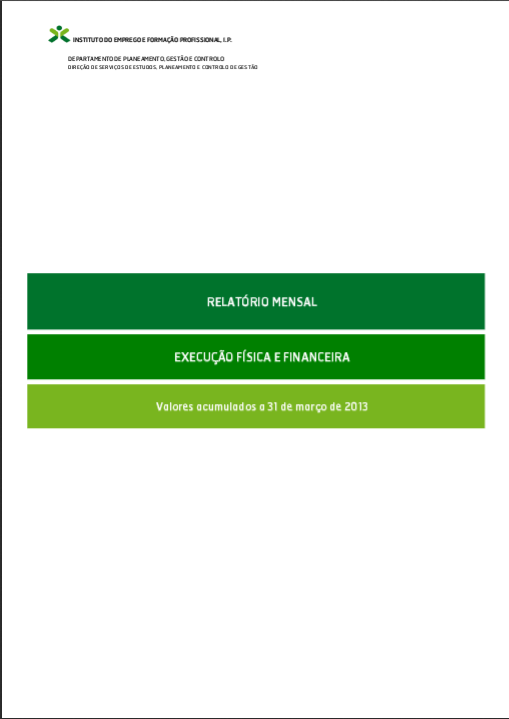 Relatório de Execução Física e Financeira